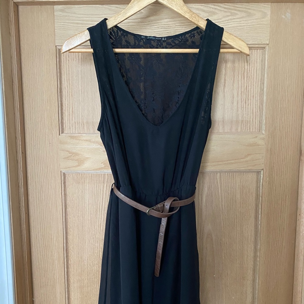 Zara TRF/Trafaluc Black Lace Lined Dress - medium